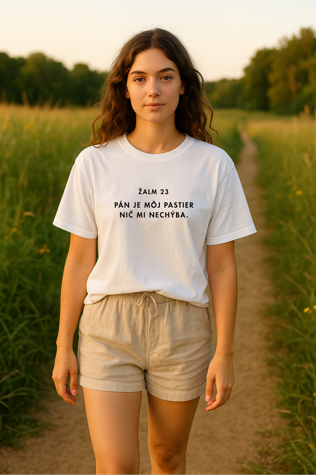 Kresťanské tričko - Žalm 23 - Pán je môj pastier, nič mi nechýba