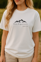 Kresťanské tričko - Matuš 17:20 Viera hory prenáša