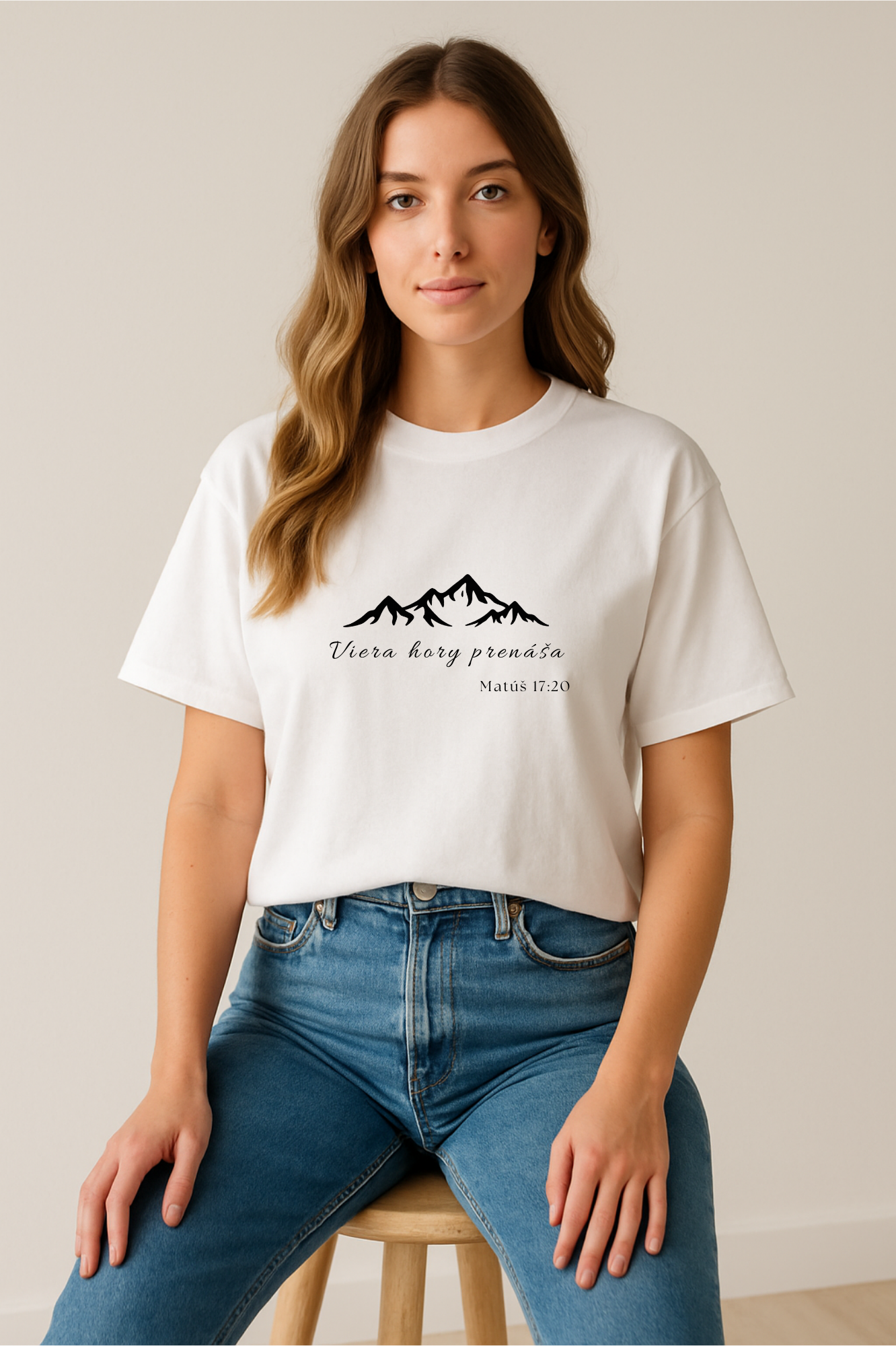 Kresťanské tričko - Matuš 17:20 Viera hory prenáša