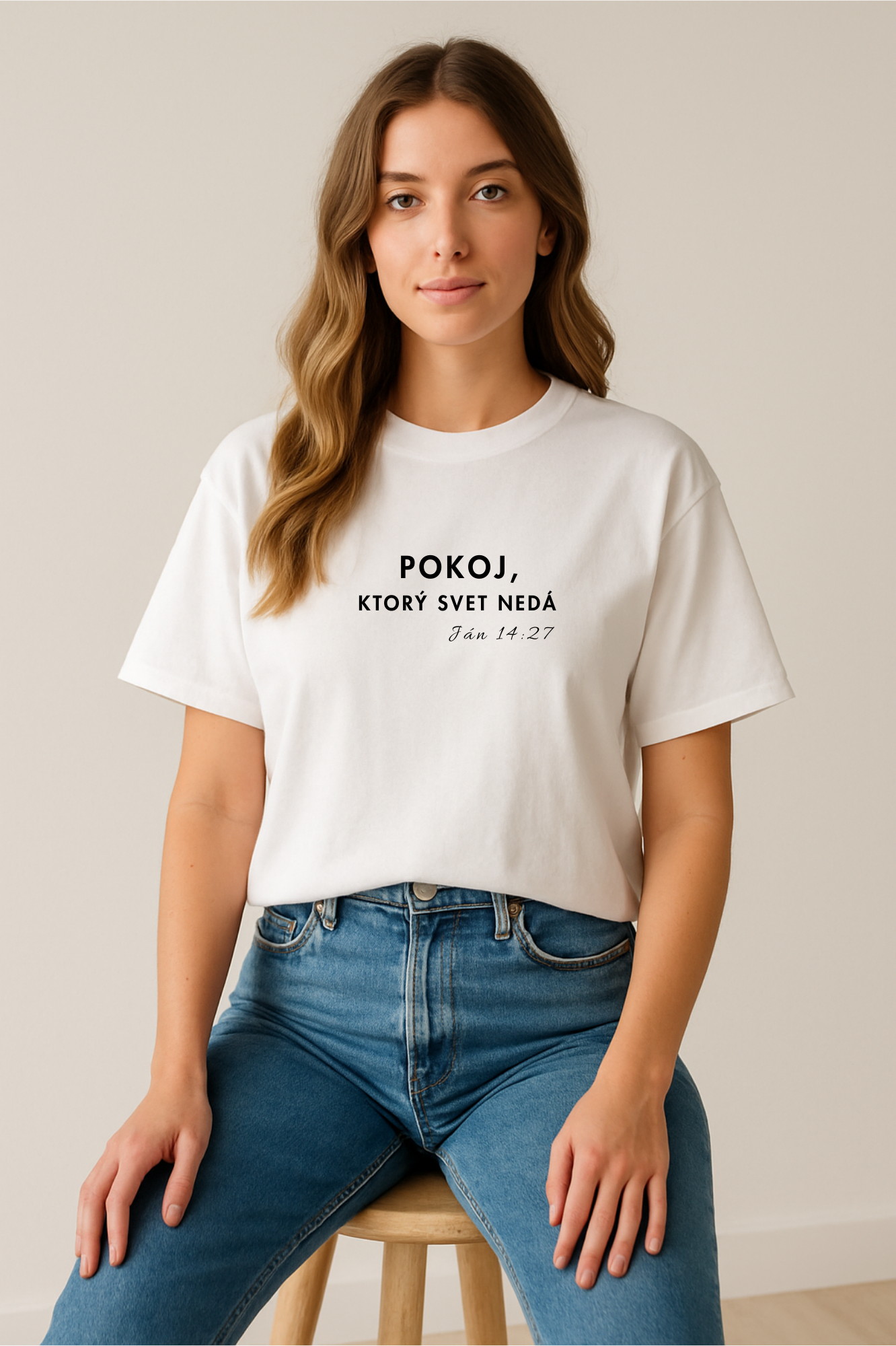 Kresťanské tričko - Ján 14:27 - Pokoj, ktorý svet nedá