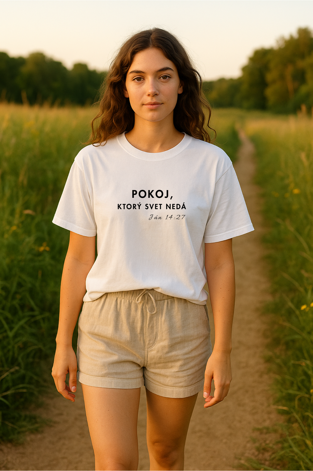 Kresťanské tričko - Ján 14:27 - Pokoj, ktorý svet nedá